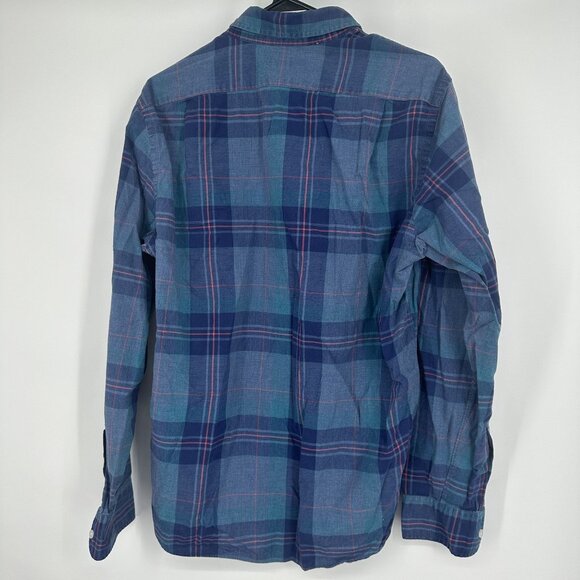J. Crew Men's Plaid Button Down Shirt Blue Size Large Slim - Picture 2 of 4